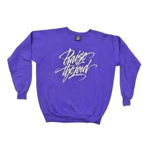 Vintage USA 1985 Platinum Sweats Purple Pullover Sweater XL Praise the Lord